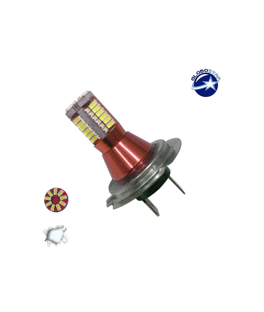 GloboStar® 77372 Λάμπα Αυτοκίνητου  H7 Can Bus LED με 57 SMD 3014 12 4,5W 460lm 360° DC 12V IP20 Ψυχρό Λευκό 6000K